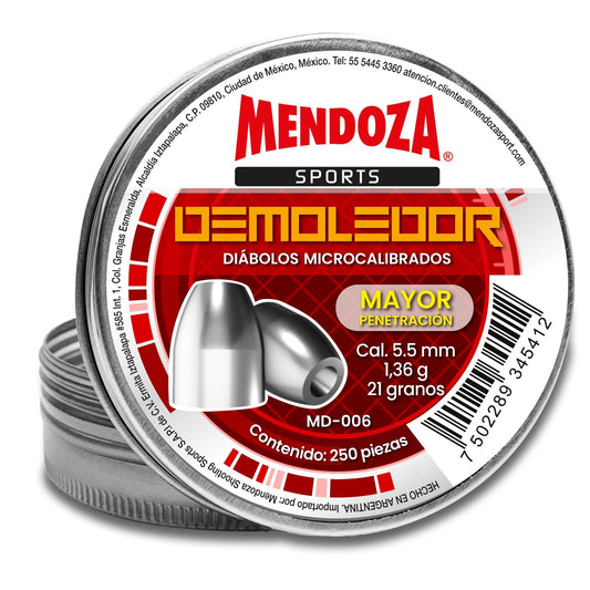 Diábolo Mendoza Demoledor Punta Slug 5.5mm 250 Piezas