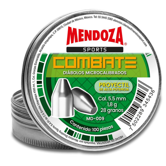 Diábolo Mendoza Combate 5.5mm 100 Piezas