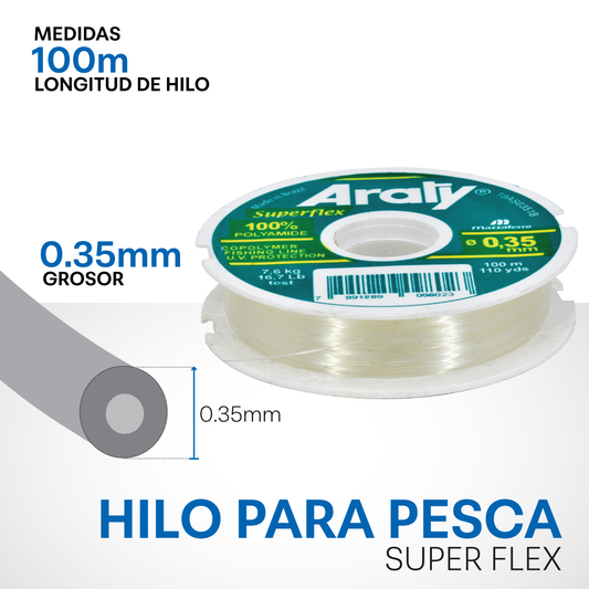 Hilo Araty 0.35mm 100m Natural