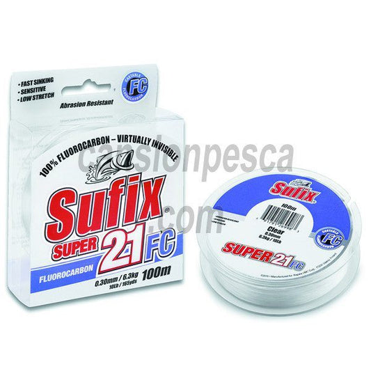 Hilo Sufix Super 21 FC 0.30mm Fluorocarbono