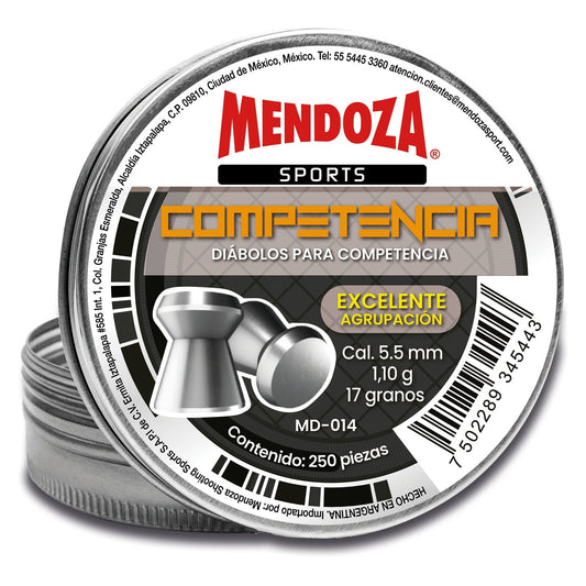 Diábolo Mendoza Competencia Punta Plana 5.5mm 250 Piezas