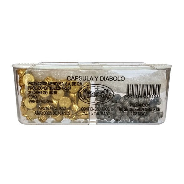 Estuche Salva/Diábolo Mendoza 4.5mm 50 Juegos