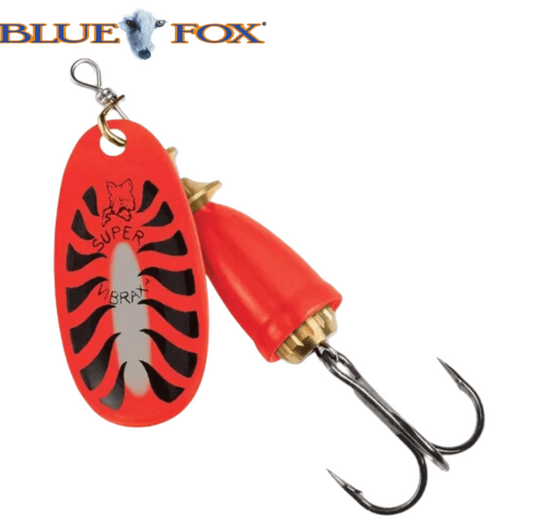 Cucharilla Blue Fox Vibrax #1 Naranja/Blanco