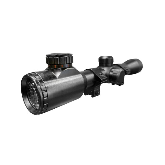 Mira Telescópica NAKASHI 4×32 Iluminada Mil-Dot con Montura 11 mm