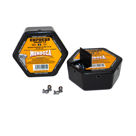Diábolos Mendoza Express 4.5 mm (.177) Punta Hueca – 200 piezas