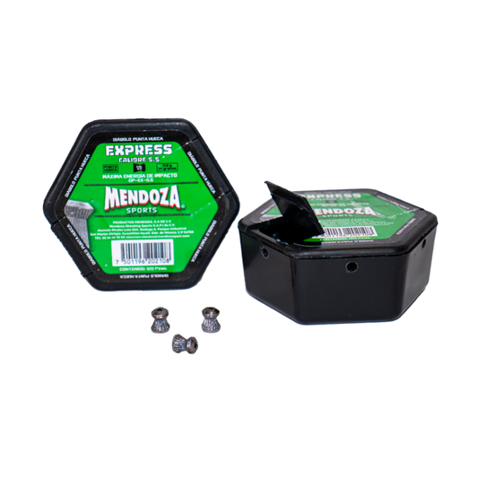 Diábolos Mendoza Express 5.5 mm (.22) Punta Hueca – 120 piezas