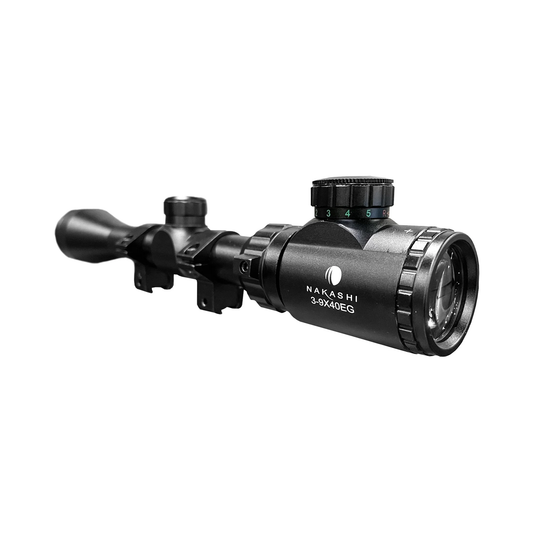 Mira Telescópica NAKASHI 3-9×40 Iluminada con Montura 11 mm